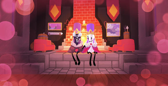 Enchanted Marker and King Marker In the Castles fireplace